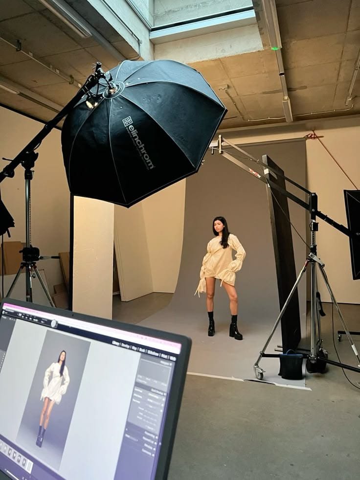 Professional studio shoot for small brand product campaign