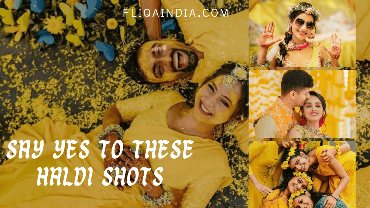 Haldi function photoshoot ideas with floral swing and outdoor Haldi decor
